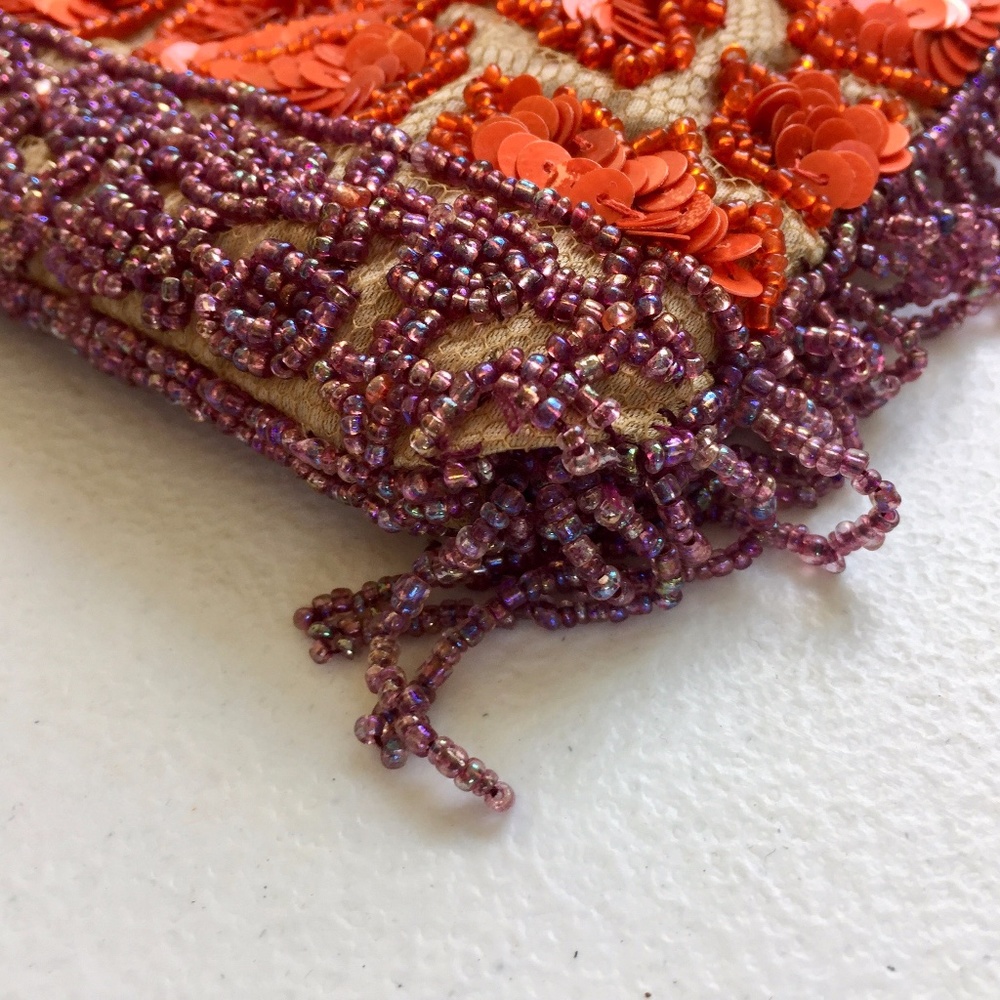 Jamin Puech Beaded & Sequin Bag- Purple & Orange - Picture 8 of 12